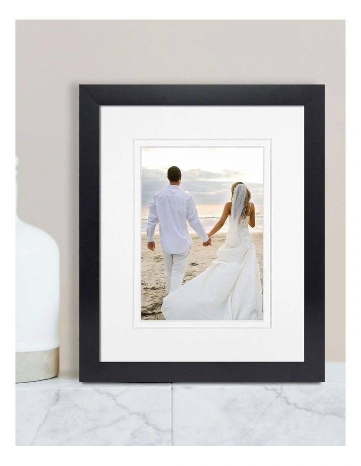 Australian Made Timber Photo Frame 8x10"/5x7" in Black image 2