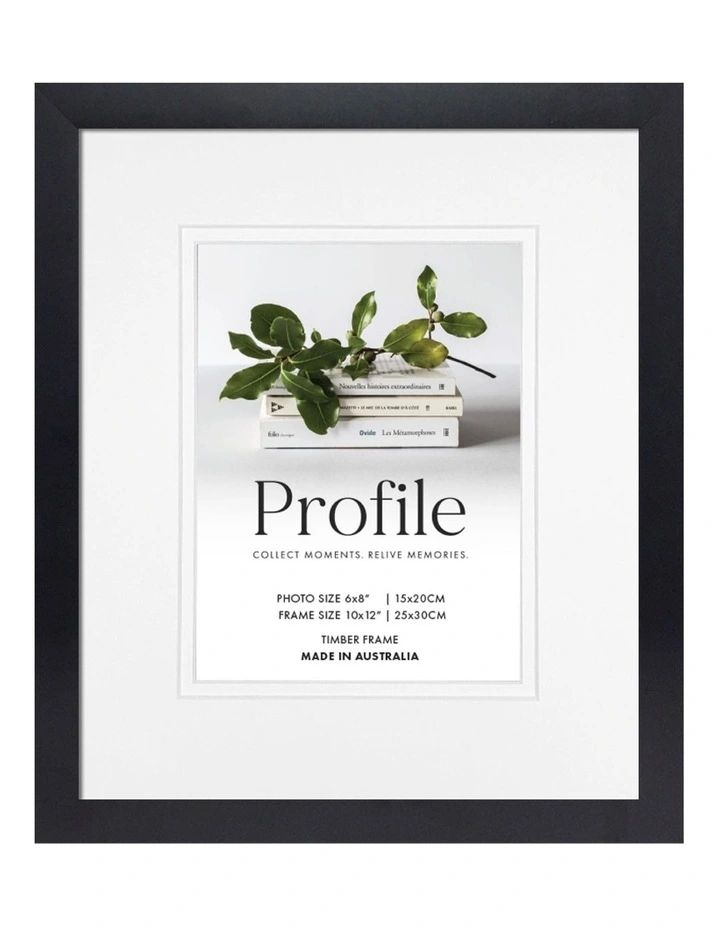 Australian Made Timber Photo Frame 10x12"/6x8" in Black image 1