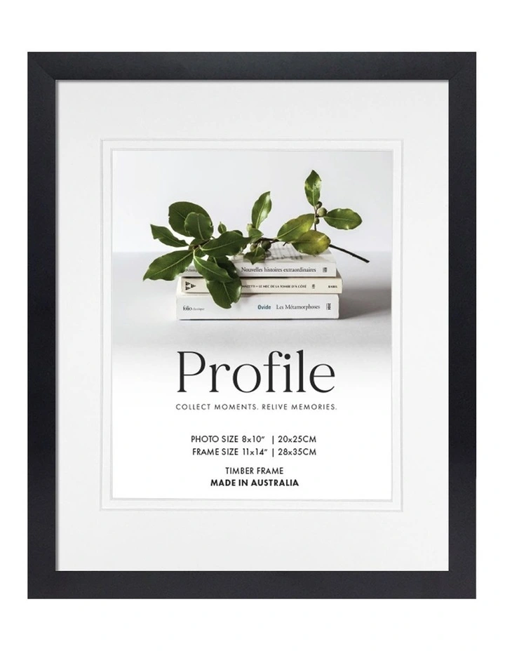 Australian Made Timber Photo Frame 11x14"/8x10" in Black image 1