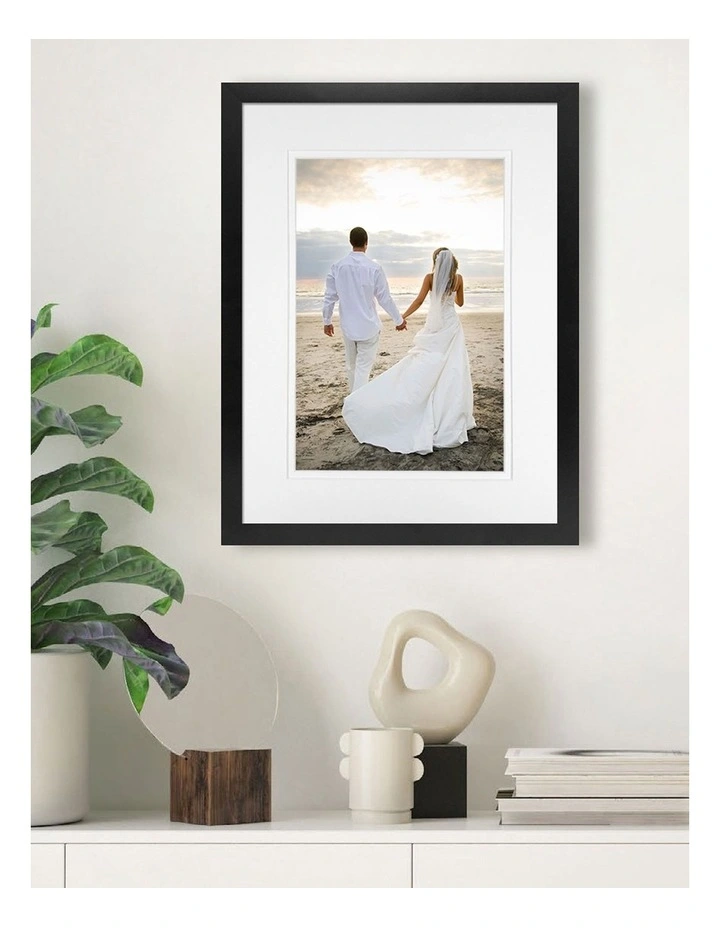 Australian Made Timber Photo Frame 12x16"/8x12" in Black image 2