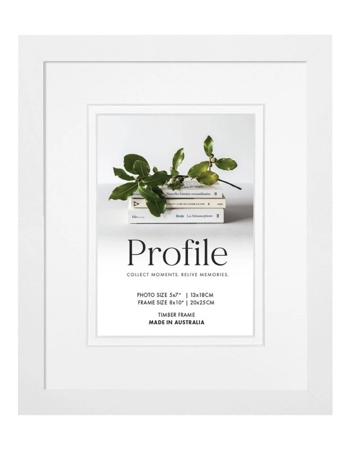 Australian Made Timber Photo Frame 8x10"/5x7" in White image 1