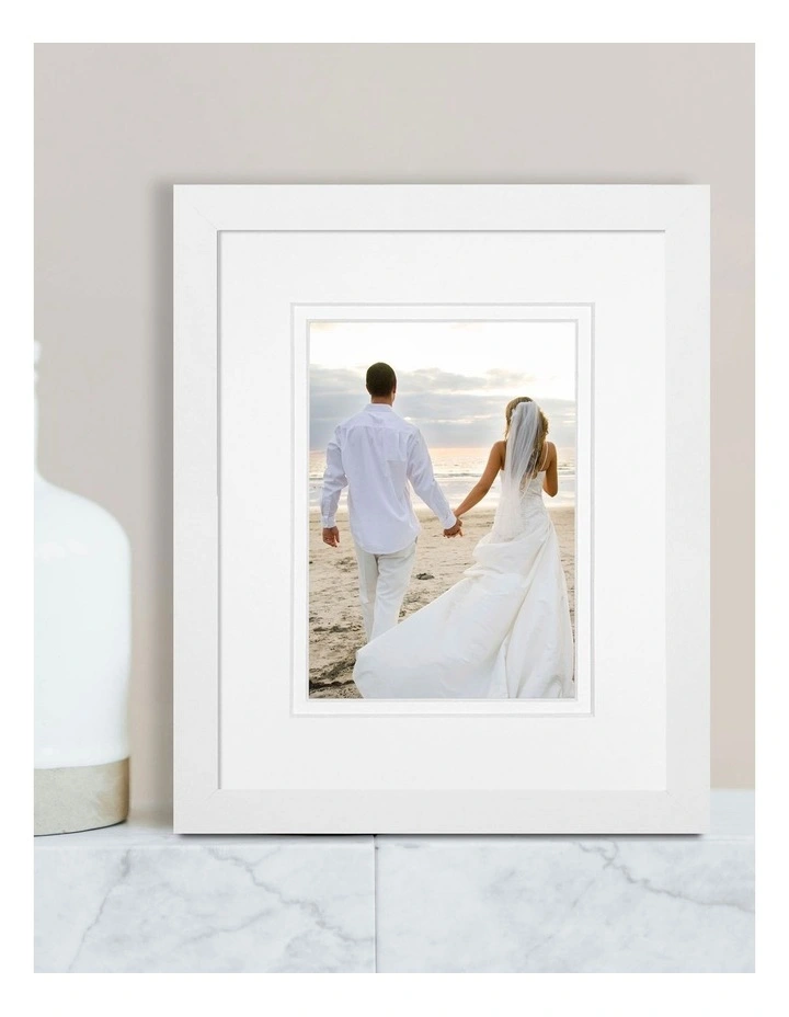 Australian Made Timber Photo Frame 8x10"/5x7" in White image 2