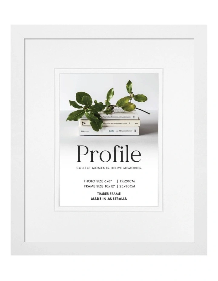 Australian Made Timber Photo Frame 10x12"/6x8" in White image 1