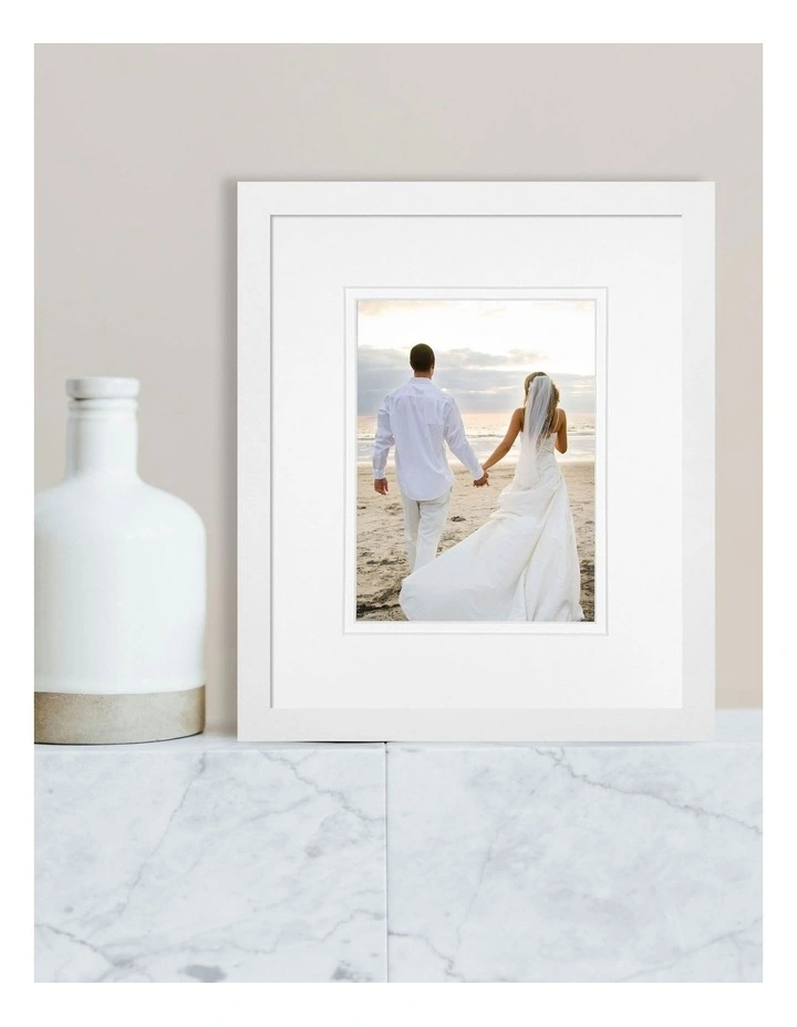Australian Made Timber Photo Frame 10x12"/6x8" in White image 2