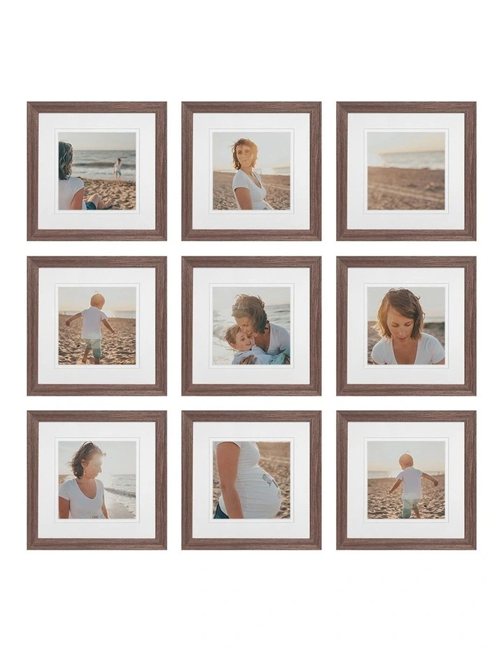 Profile Australia Wall Gallery Set G 9 Frames In Chestnut MYER