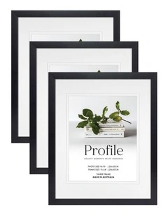 Australia Made Timber Photo Frame 11x14"/8x10" (3 Pack) in Black