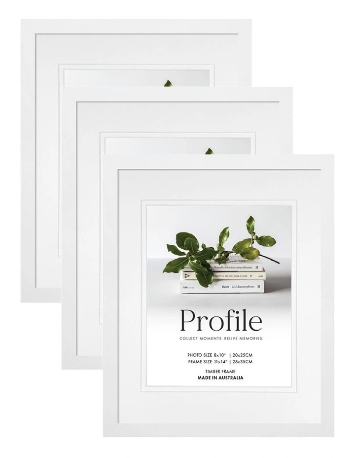 Australian Made Timber Photo Frame 11x14"/8x10" in White image 1