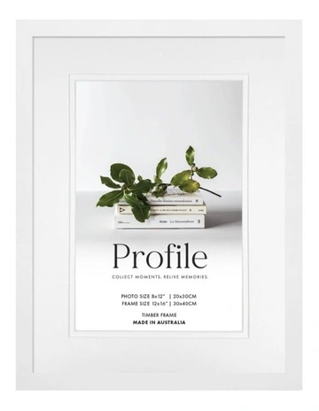 Australia Made Timber Photo Frame 12x16"/8x12" (3 Pack) in White