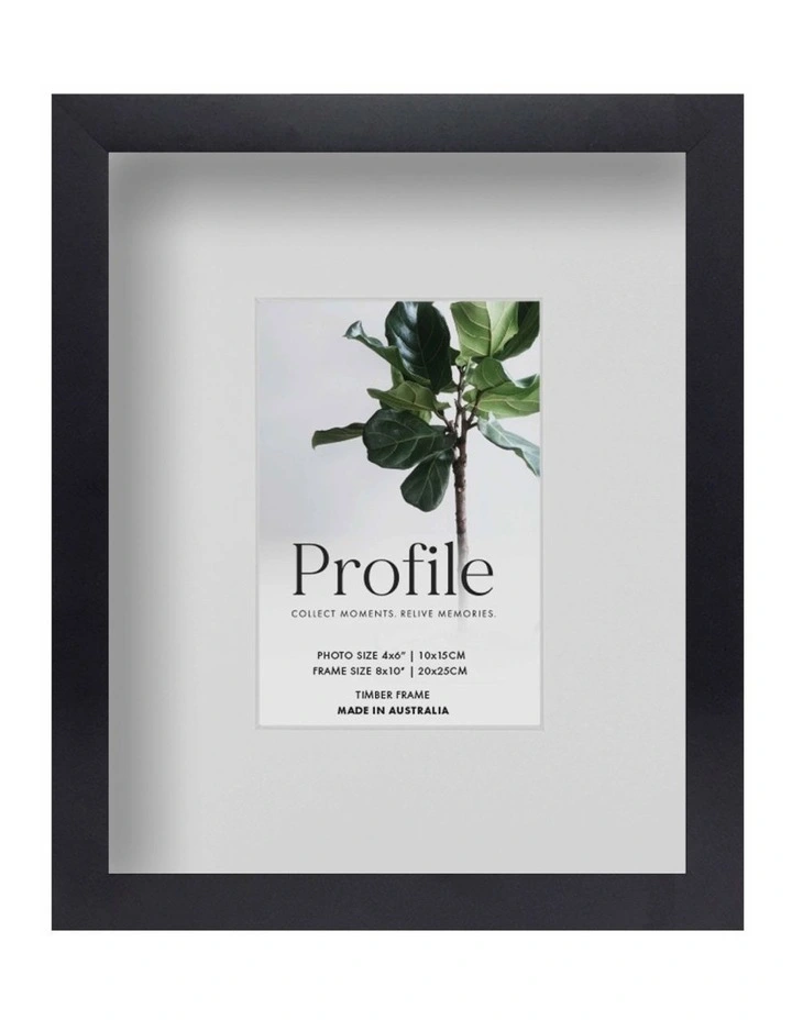 Australian Made Shadow Box Photo Frame 8x10"/4x6" in Black image 1