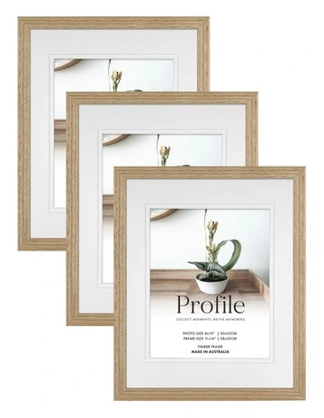 Australian Made Timber Photo Frame 11x14"/8x10" (3 Pack) in Vic Ash