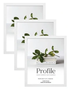 Australian Made Timber Photo Frame 11x14" (3 Pack) in White