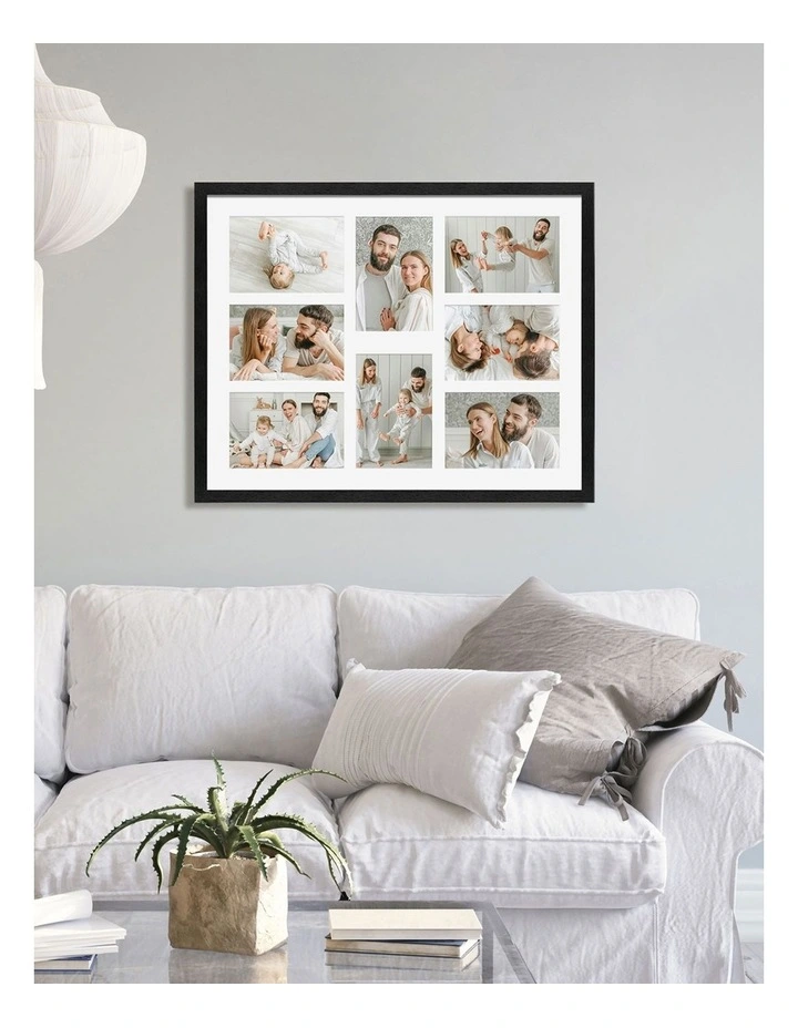 Premium Collage Photo Frame 16x20 4x6 8 Photos in Black image 2