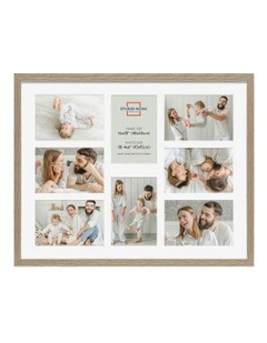 Premium Collage Photo Frame 16x20 4x6 8 Photos in Natural