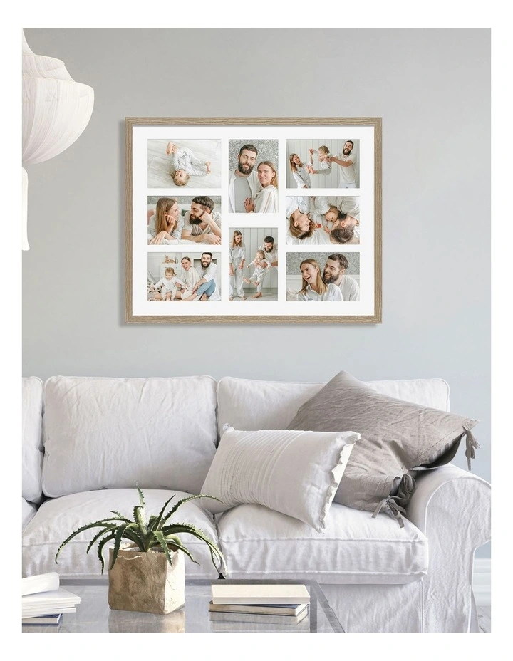 Premium Collage Photo Frame 16x20 4x6 8 Photos in Natural image 2