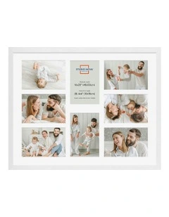 Premium Collage Photo Frame 16x20 4x6 8 Photos in White