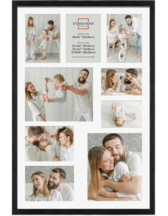 Premium Collage Photo Frame 20x30 9 Photos in Black