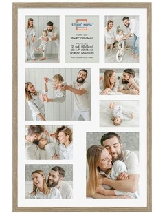 Premium Collage Photo Frame 20x30 9 Photos in Natural