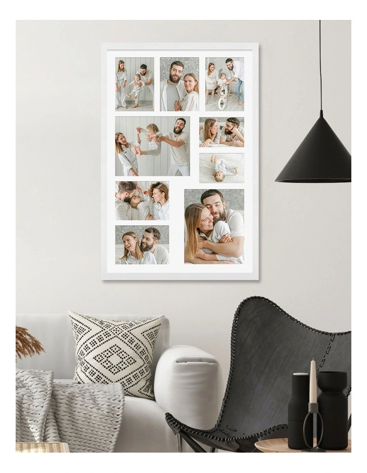 Premium Collage Photo Frame 20x30 9 Photos in White image 2