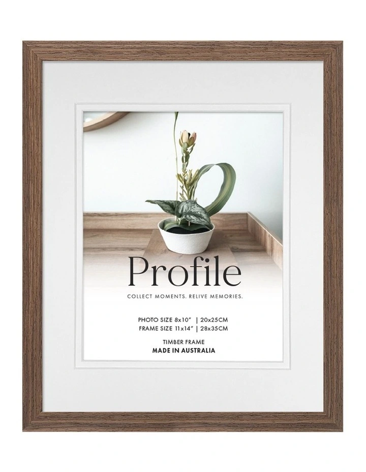 Australia Made Timber Photo Frame Deluxe 11x14/8x10 in Chestnut image 1