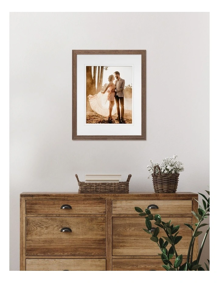 Australia Made Timber Photo Frame Deluxe 11x14/8x10 in Chestnut image 2