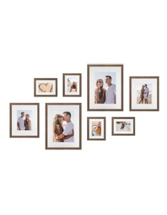Australian Made Gallery Wall Set J (8 Frames) in Chestnut