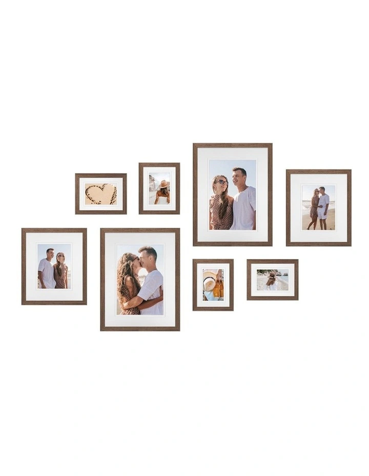 Australian Made Gallery Wall Set J (8 Frames) in Chestnut image 1