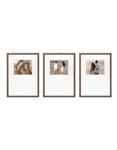 Australian Made Gallery Wall Set K (3 Frames) in Chestnut
