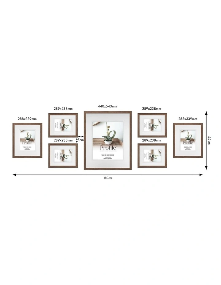 Australian Made Gallery Wall Set M (7 Frames) in Chestnut image 3