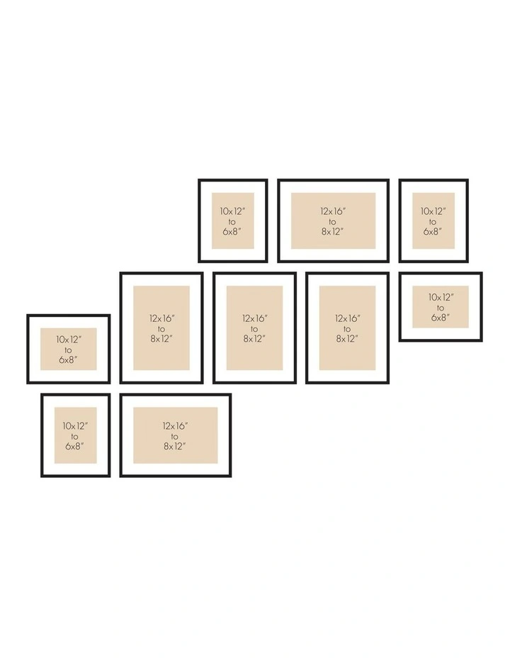 Australian Made Gallery Wall Photo Frames Set N 10x in Chestnut image 5