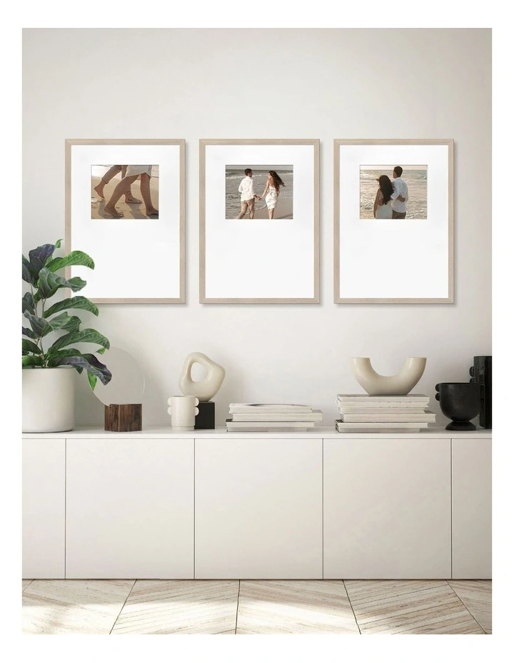 Australian Made Gallery Wall Set K (3 Frames) in Polar Birch image 2