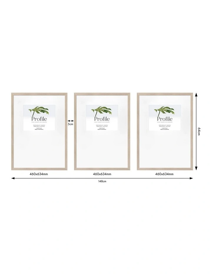 Australian Made Gallery Wall Set K (3 Frames) in Polar Birch image 3