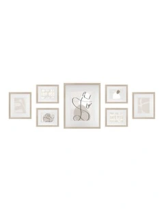 Australian Made Gallery Wall Set M (7 Frames) in Polar Birch