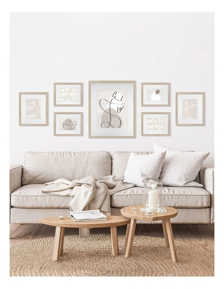 Australian Made Gallery Wall Set M (7 Frames) in Polar Birch image 2