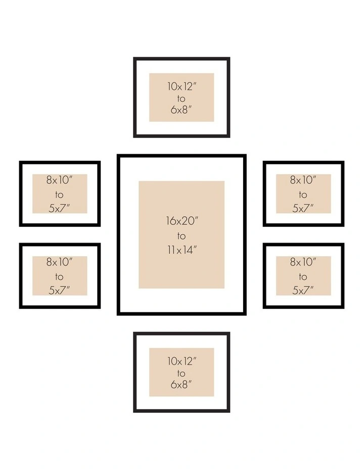 Australian Made Gallery Wall Set M (7 Frames) in Polar Birch image 5