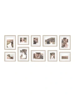 Australian Made Gallery Wall Photo Frames Set N 10x  in Polar Birch