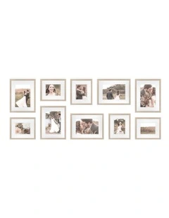 Australian Made Gallery Wall Set N (10 Frames) in Polar Birch