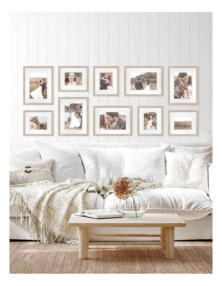 Australian Made Gallery Wall Photo Frames Set N 10x  in Polar Birch image 2