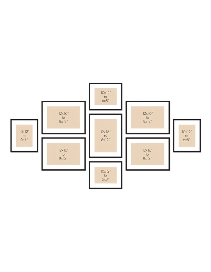 Australian Made Gallery Wall Set N (10 Frames) in Polar Birch image 5