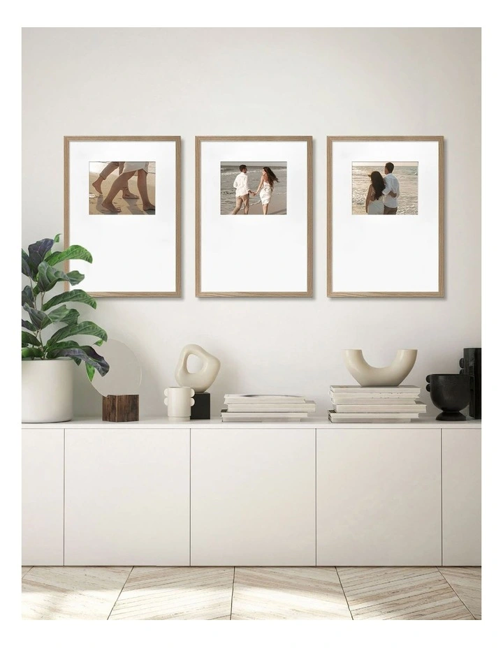 Australian Made Gallery Wall Photo Frames Set K 3x in Natural Oak image 2