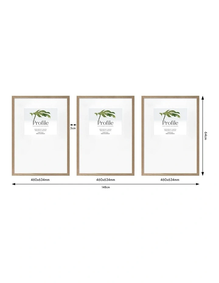 Australian Made Gallery Wall Photo Frames Set K 3x in Natural Oak image 3