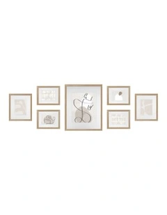 Australian Made Gallery Wall Photo Frames Set M 7x in Natural Oak