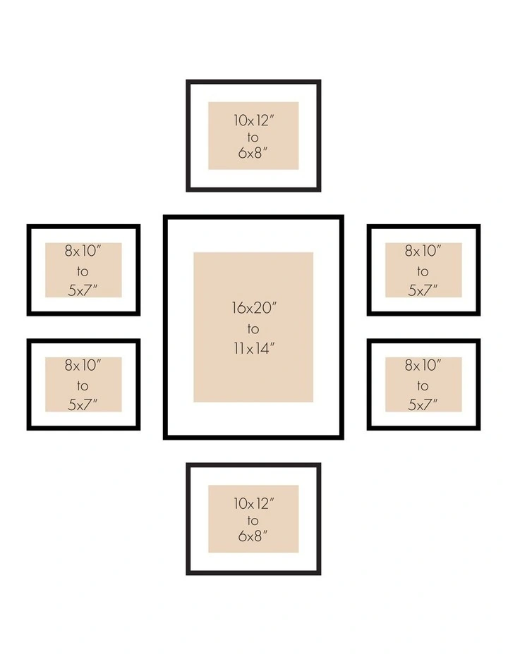 Australian Made Gallery Wall Photo Frames Set M 7x in Natural Oak image 5
