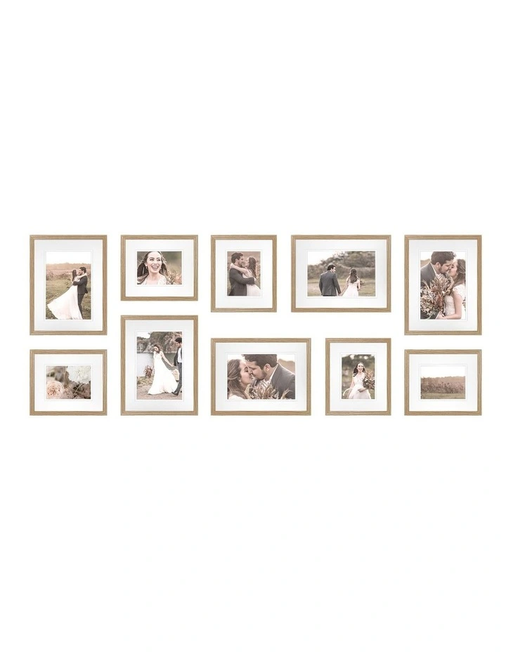 Australian Made Gallery Wall Photo Frame Set N 10x in Natural Oak image 1