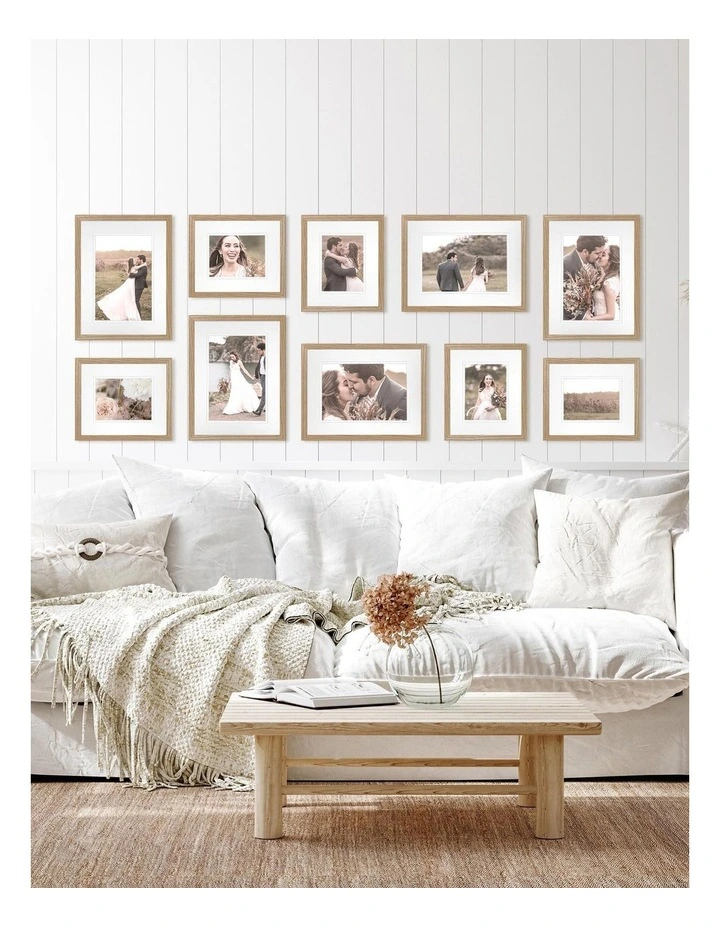 Australian Made Gallery Wall Photo Frame Set N 10x in Natural Oak image 2