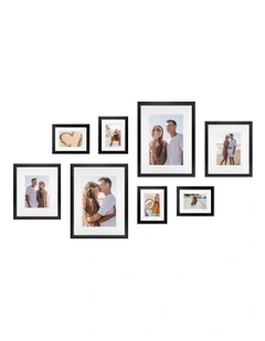 Australian Made Gallery Wall Set J (8 Frames) in Black