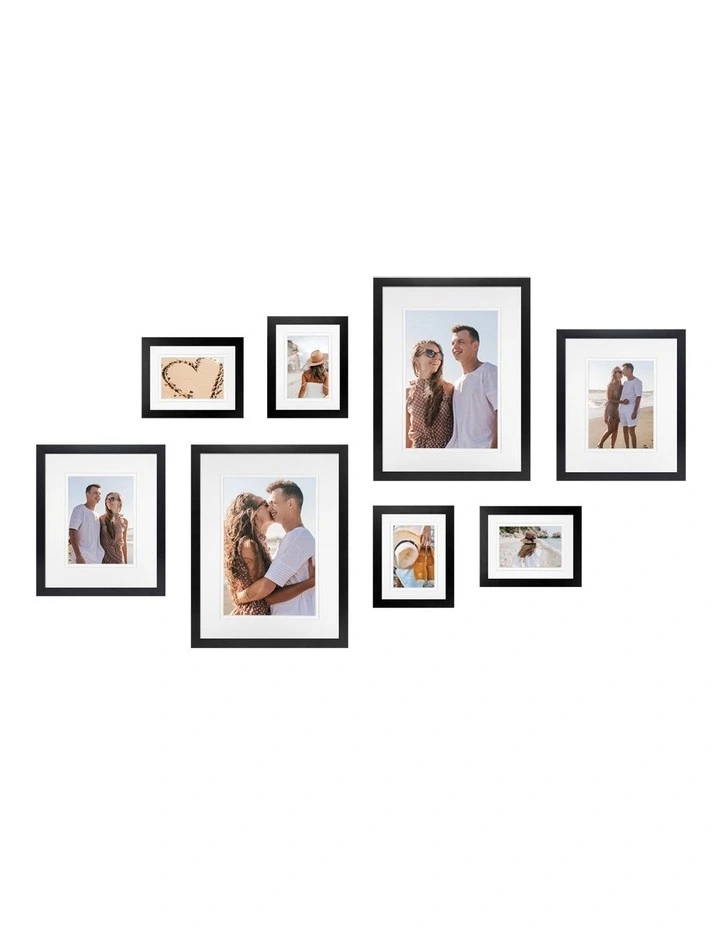 Australian Made Gallery Wall Set J (8 Frames) in Black image 1