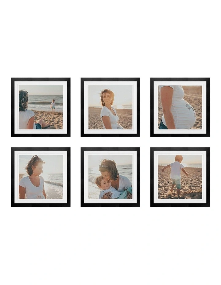 Australian Made Gallery Wall Set L (6 Frames) in Black image 1