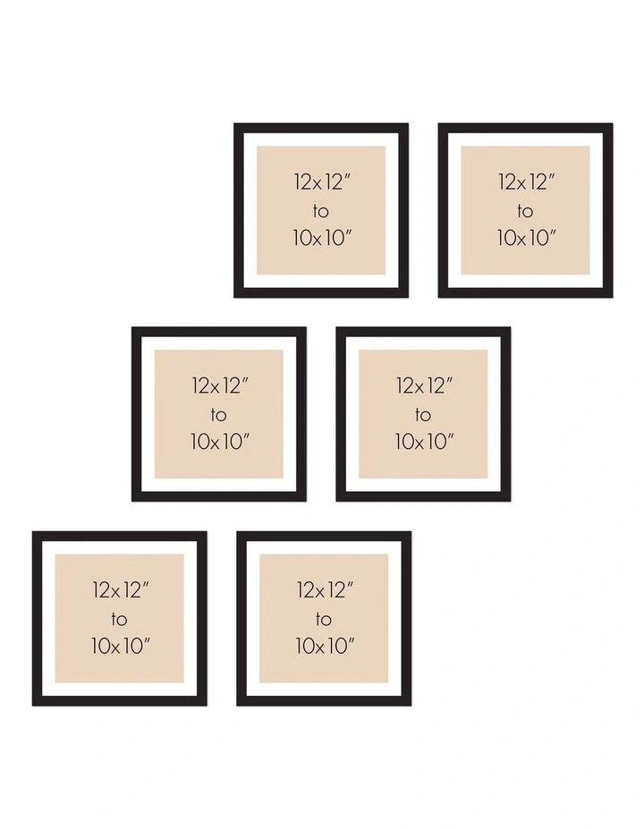 Australian Made Gallery Wall Set L (6 Frames) in Black image 5