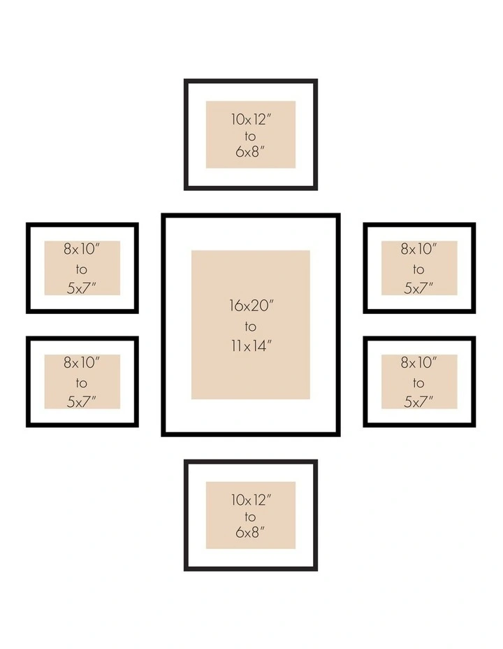 Australian Made Gallery Wall Set M (7 Frames) in Black image 5