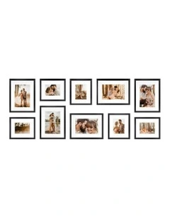 Australian Made Gallery Wall Photo Frames Set N 10x in Black